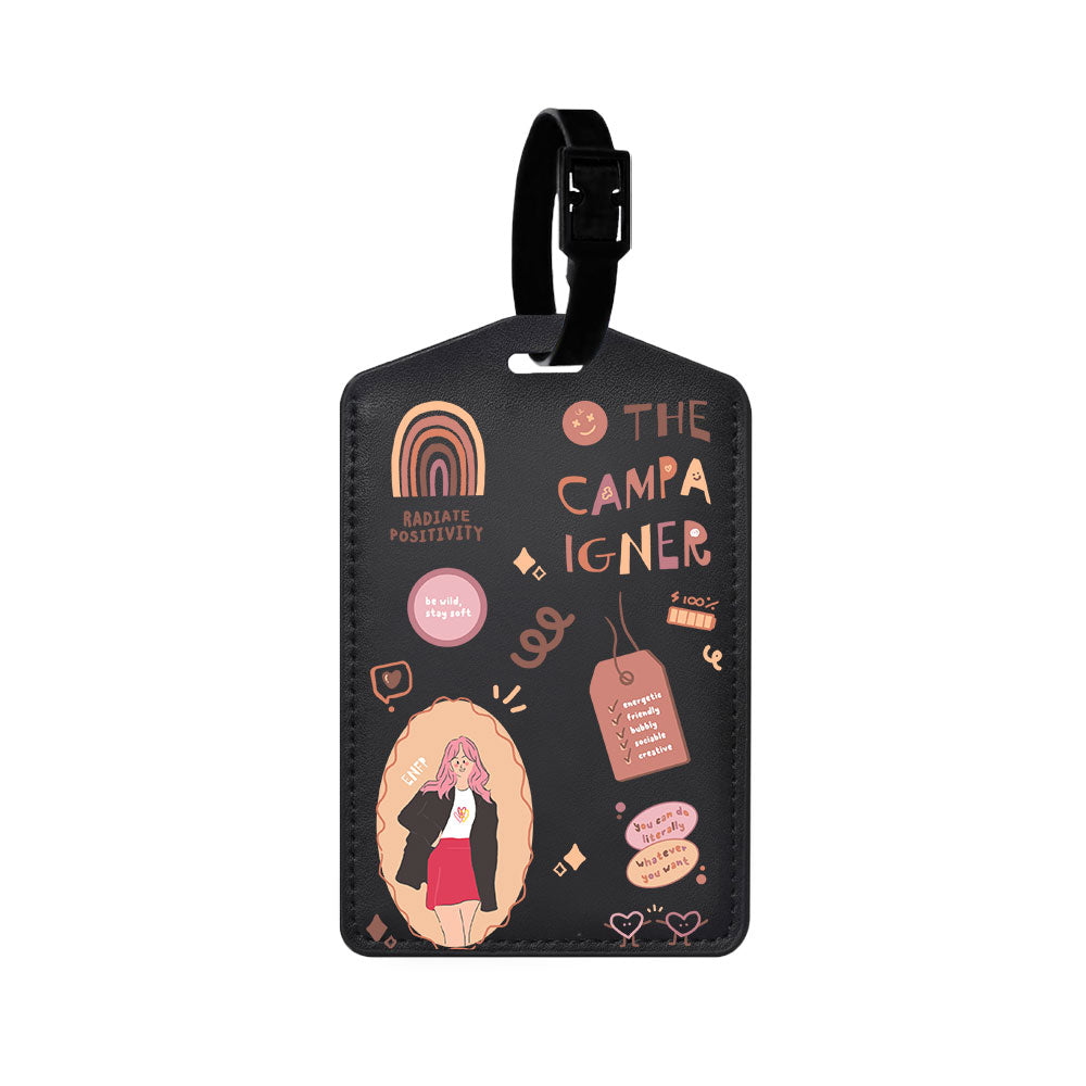 Vegan Leather Bag Tag - ENFP