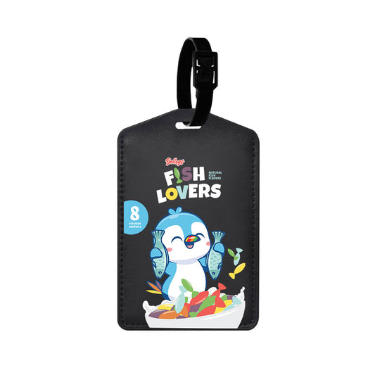 Vegan Leather Bag Tag - Fish Lovers
