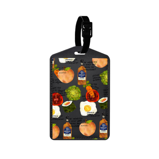 Vegan Leather Bag Tag - Food Can Talk Too