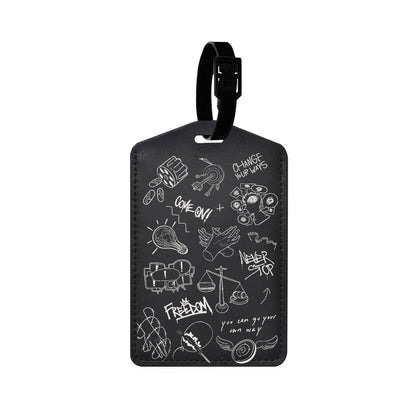 Vegan Leather Bag Tag - Freedom