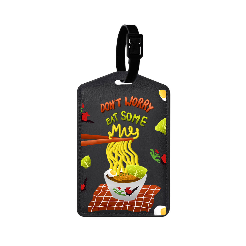 Vegan Leather Bag Tag - Go Eat Some Mie