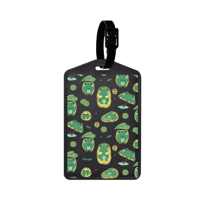 Vegan Leather Bag Tag - Happy Rain