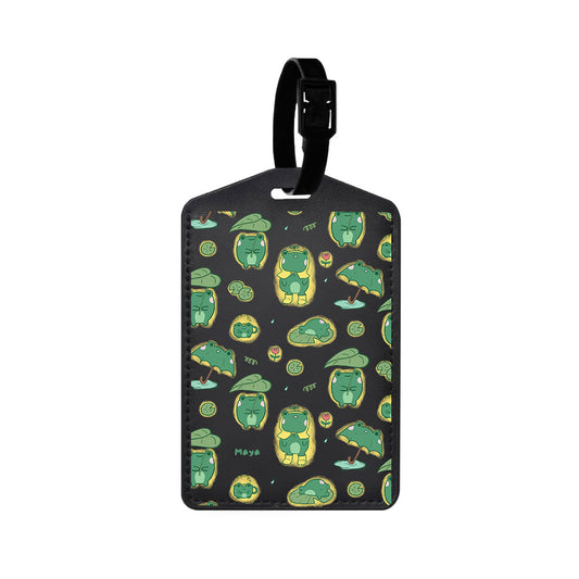 Vegan Leather Bag Tag - Happy Rain