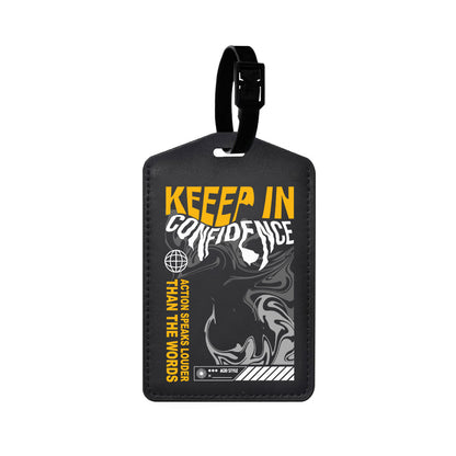Vegan Leather Bag Tag - Keep in Confidence