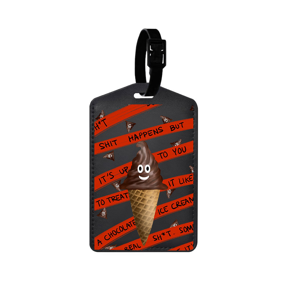 Vegan Leather Bag Tag - Oh.. Sh*t Happens