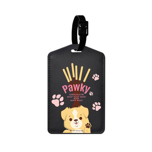 Vegan Leather Bag Tag - Pawky Dog