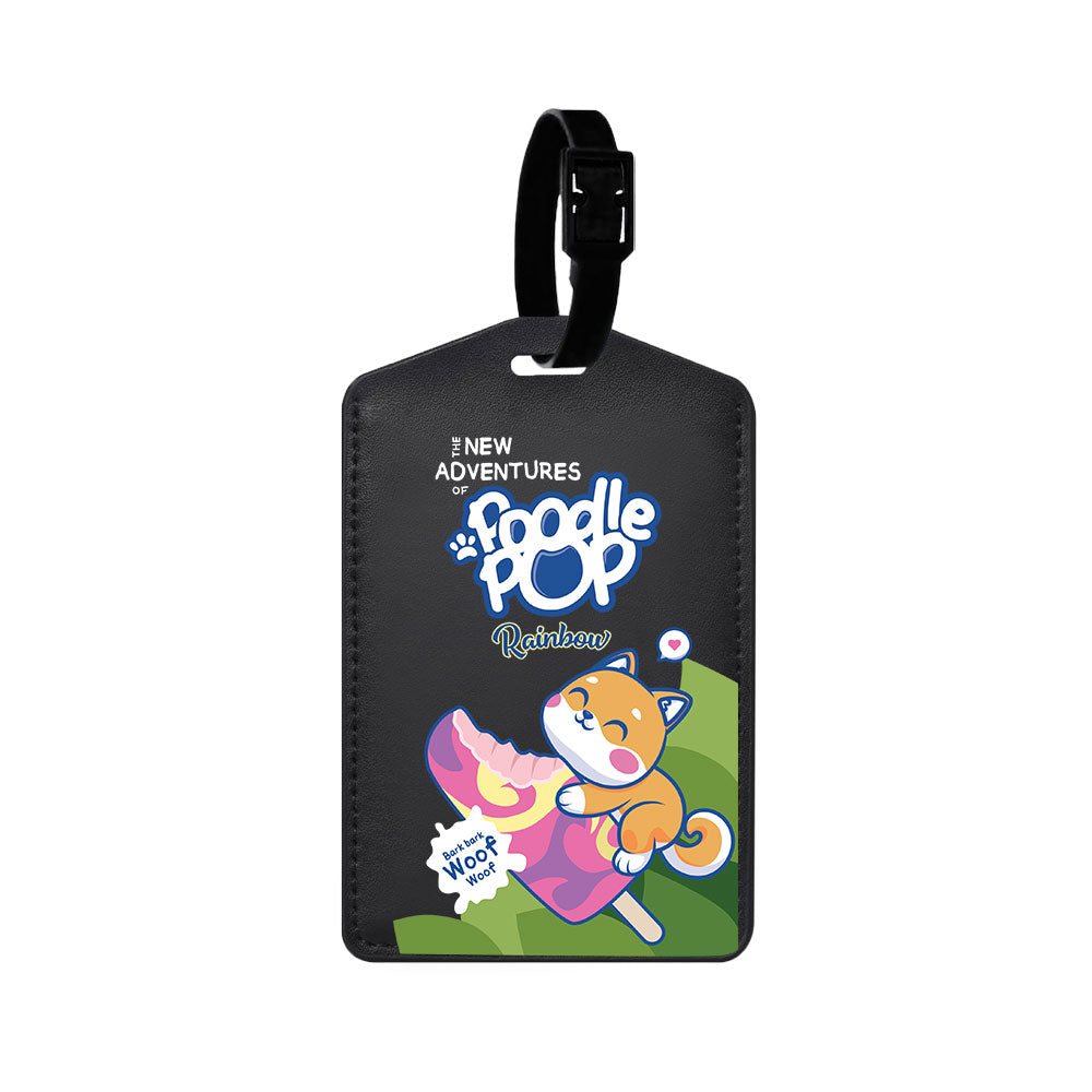 Vegan Leather Bag Tag - Poodle Pop