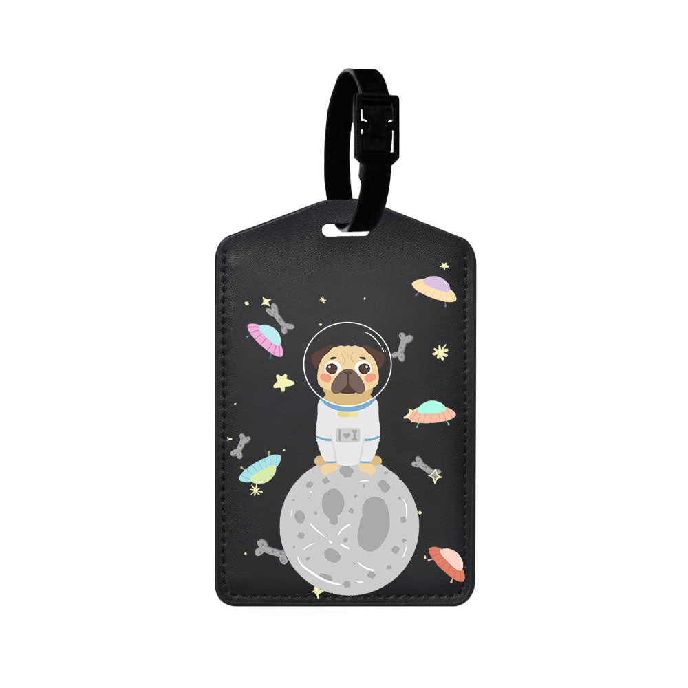 Vegan Leather Bag Tag - Pugstronaut