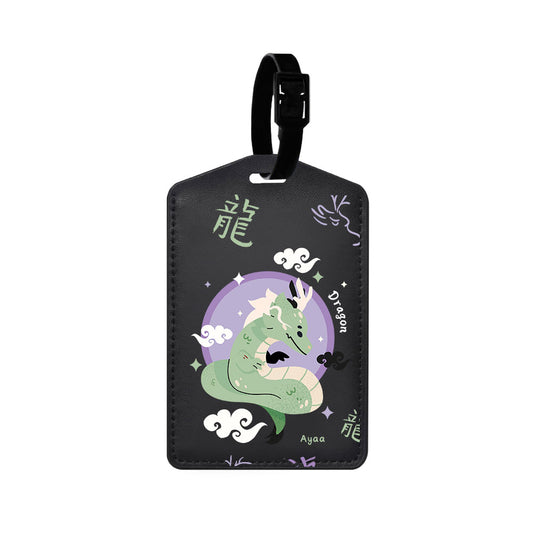 Vegan Leather Bag Tag - Dragon (Chinese Zodiac / Shio)