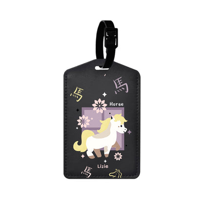 Vegan Leather Bag Tag - Horse (Chinese Zodiac / Shio)
