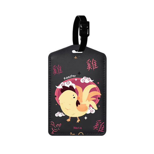 Vegan Leather Bag Tag - Rooster (Chinese Zodiac / Shio)