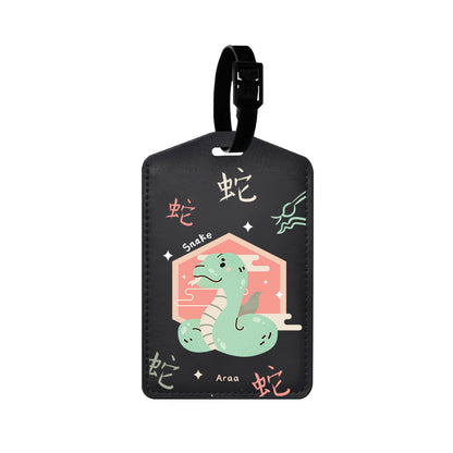 Vegan Leather Bag Tag - Snake (Chinese Zodiac / Shio)