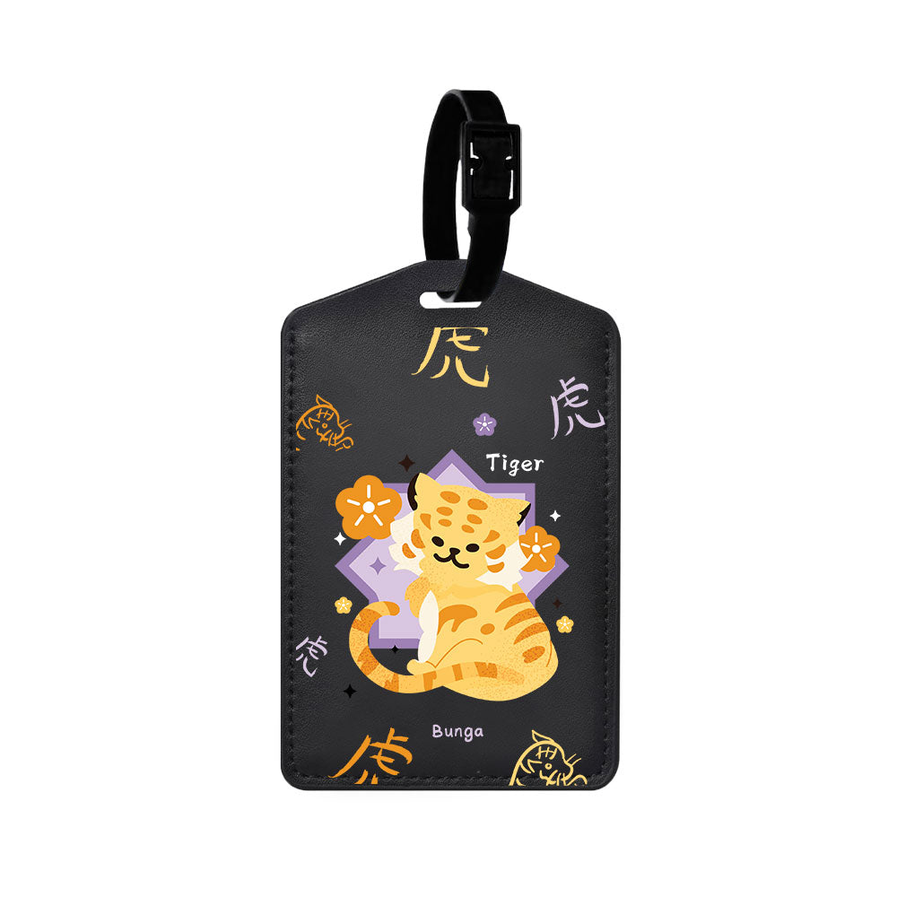 Vegan Leather Bag Tag - Tiger (Chinese Zodiac / Shio)