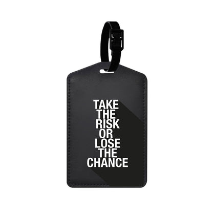 Vegan Leather Bag Tag - Take the Risk