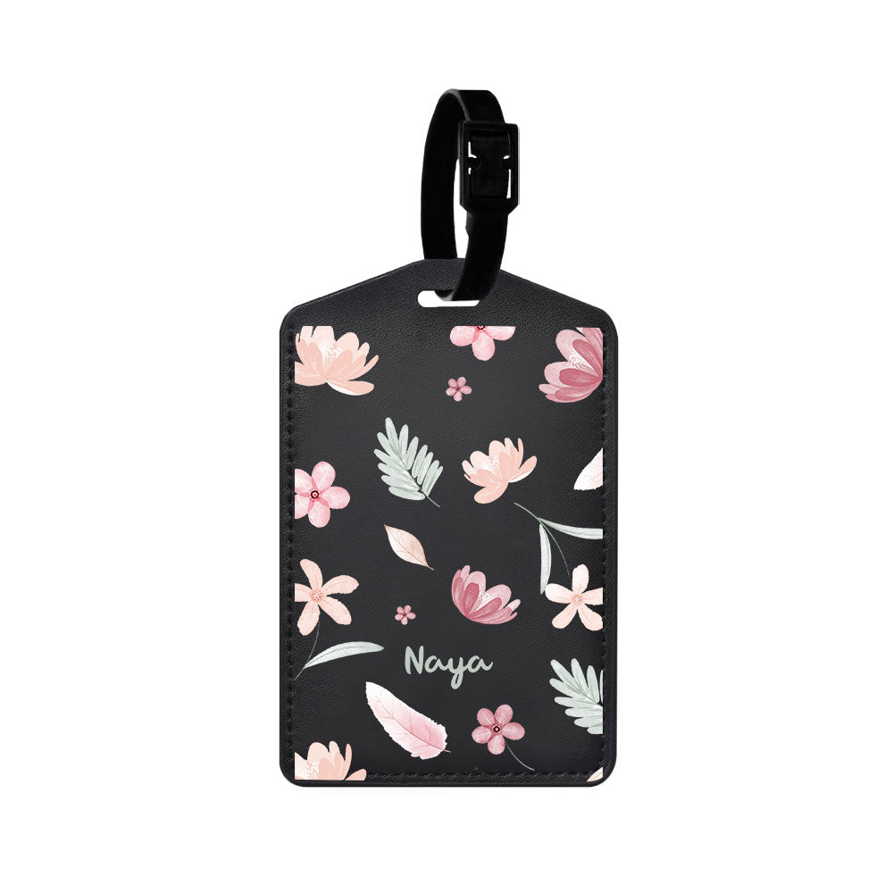 Vegan Leather Bag Tag - Wild Flower