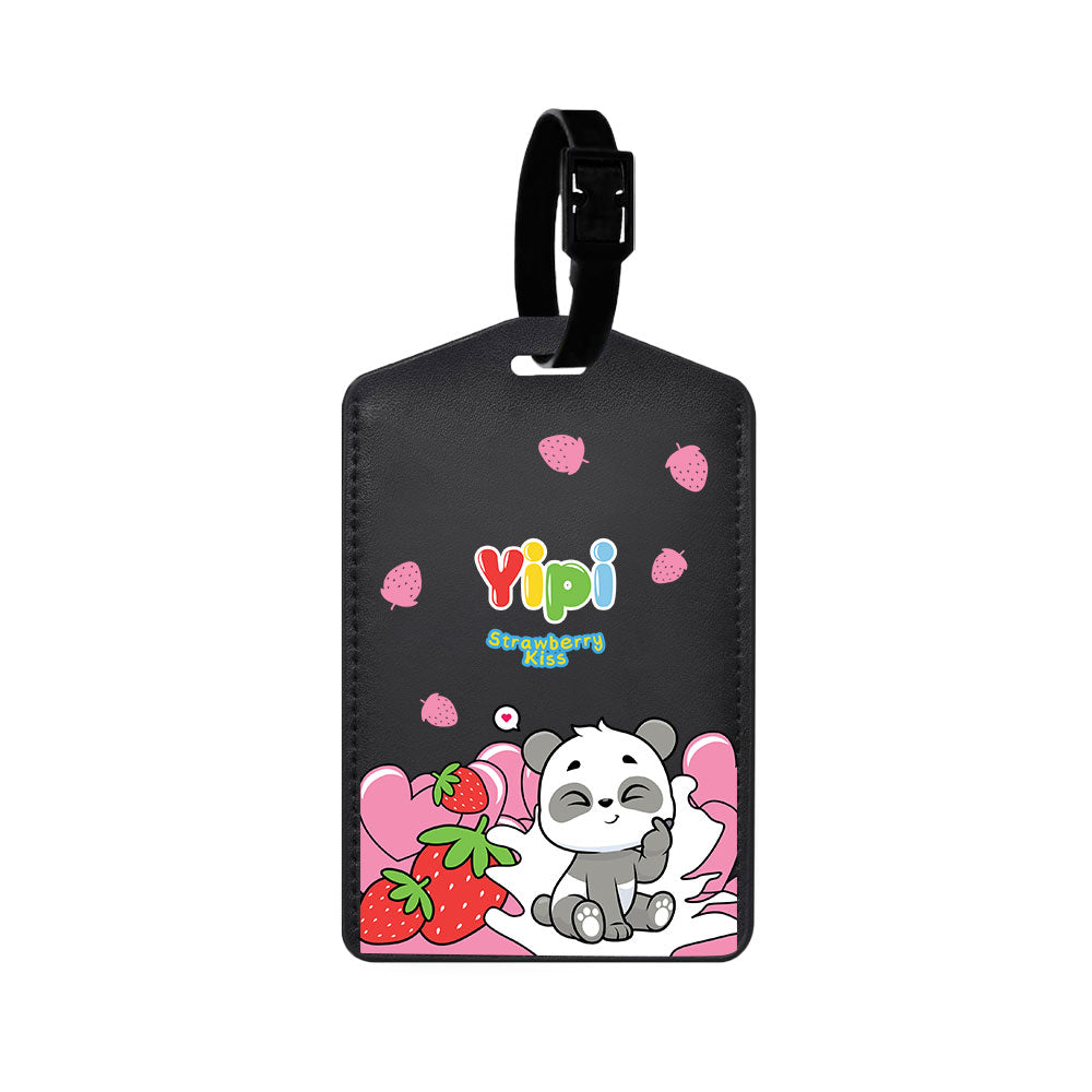 Vegan Leather Bag Tag - Yipi Strawberry Kiss