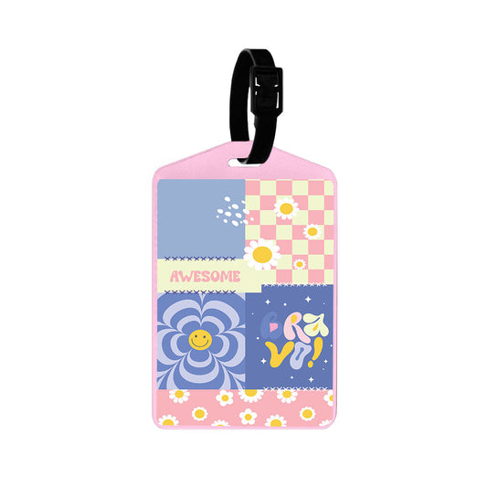 Vegan Leather Bag Tag - Abstract Quotes 4.0