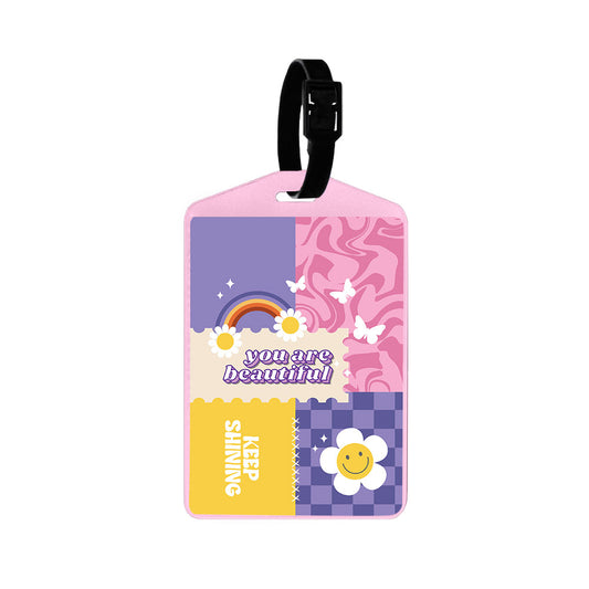 Vegan Leather Bag Tag - Abstract Quotes 5.0