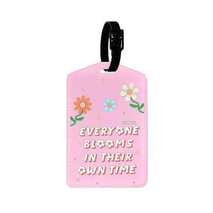 Vegan Leather Bag Tag - Blooms