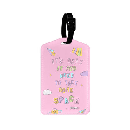 Vegan Leather Bag Tag - Space