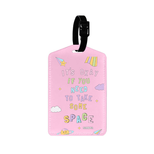Vegan Leather Bag Tag - Space