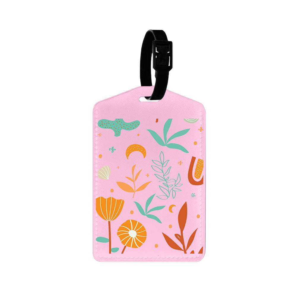 Vegan Leather Bag Tag - Autumn Botanical