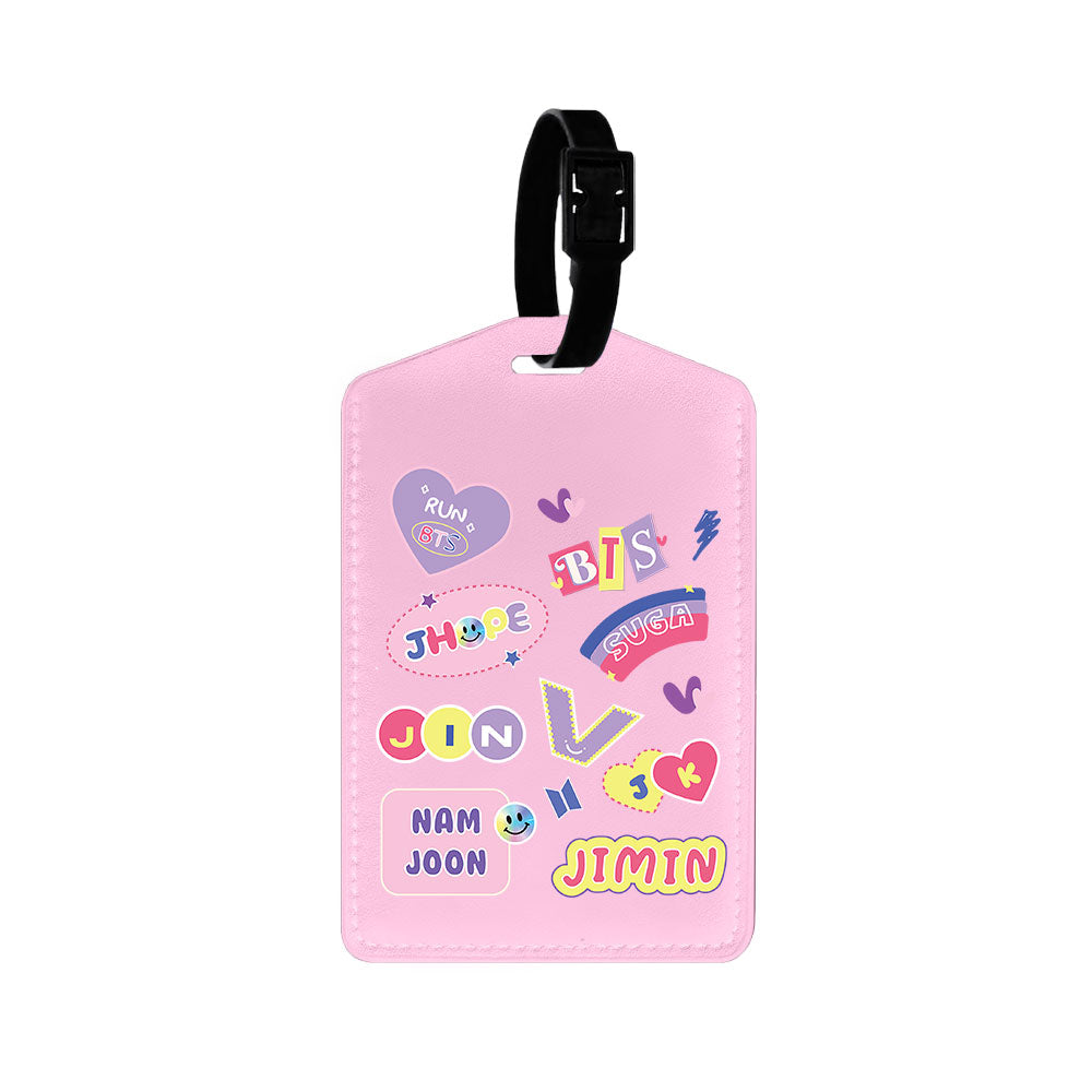 Vegan Leather Bag Tag - BTS Members