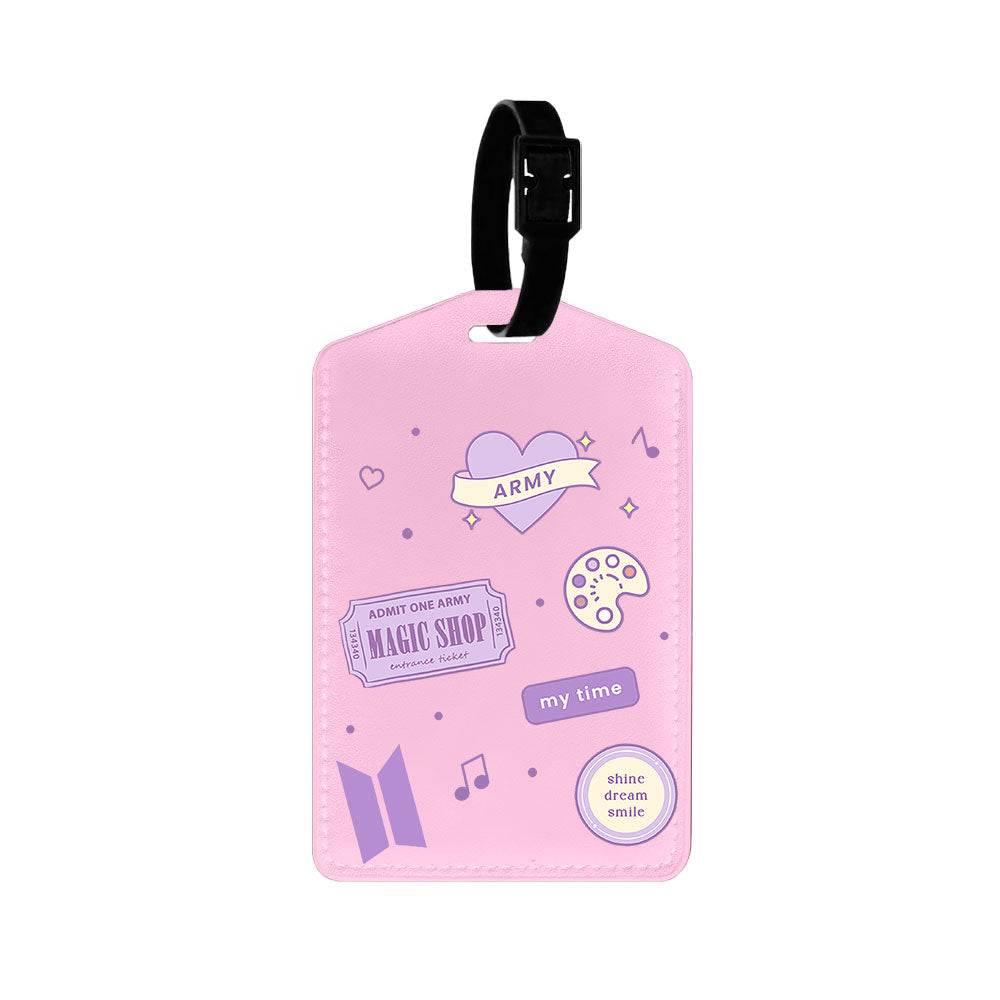 Vegan Leather Bag Tag - BTS Sticker Pack