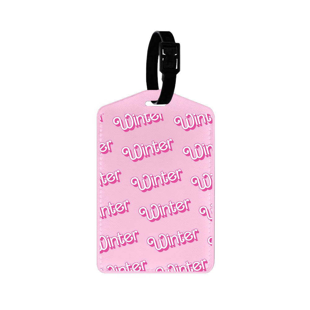 Vegan Leather Bag Tag - Barbie Monogram