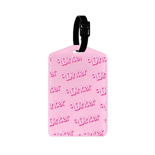 Vegan Leather Bag Tag - Barbie Monogram