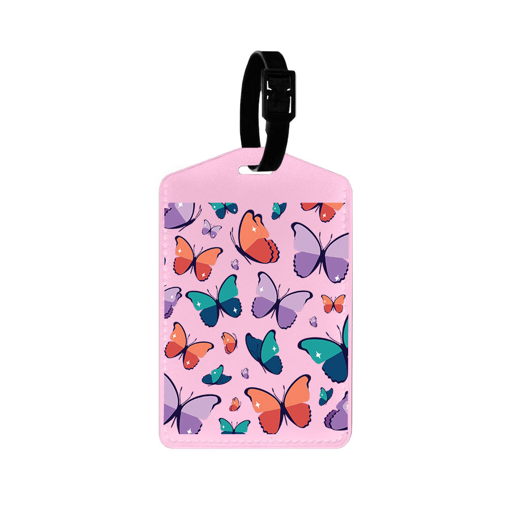 Vegan Leather Bag Tag - Butterfly