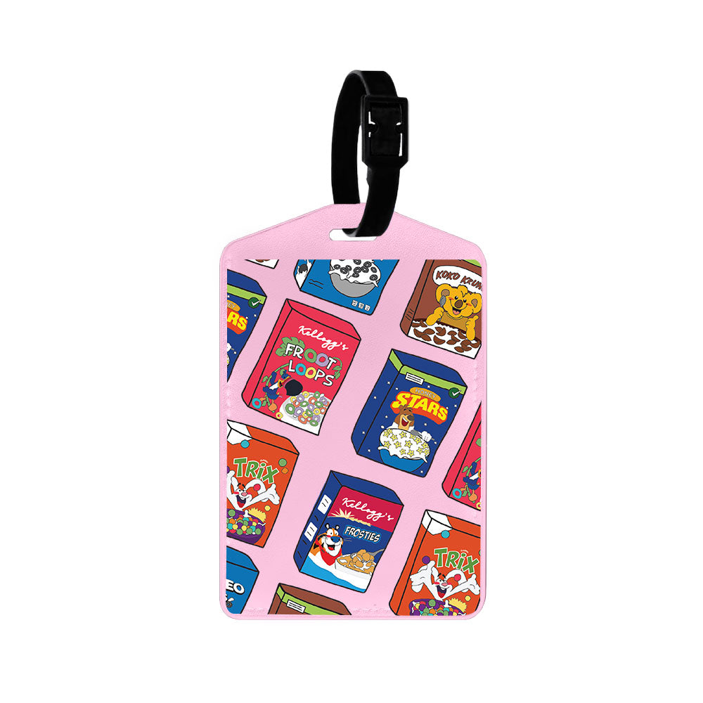 Vegan Leather Bag Tag - Cereal Boxes 2.0