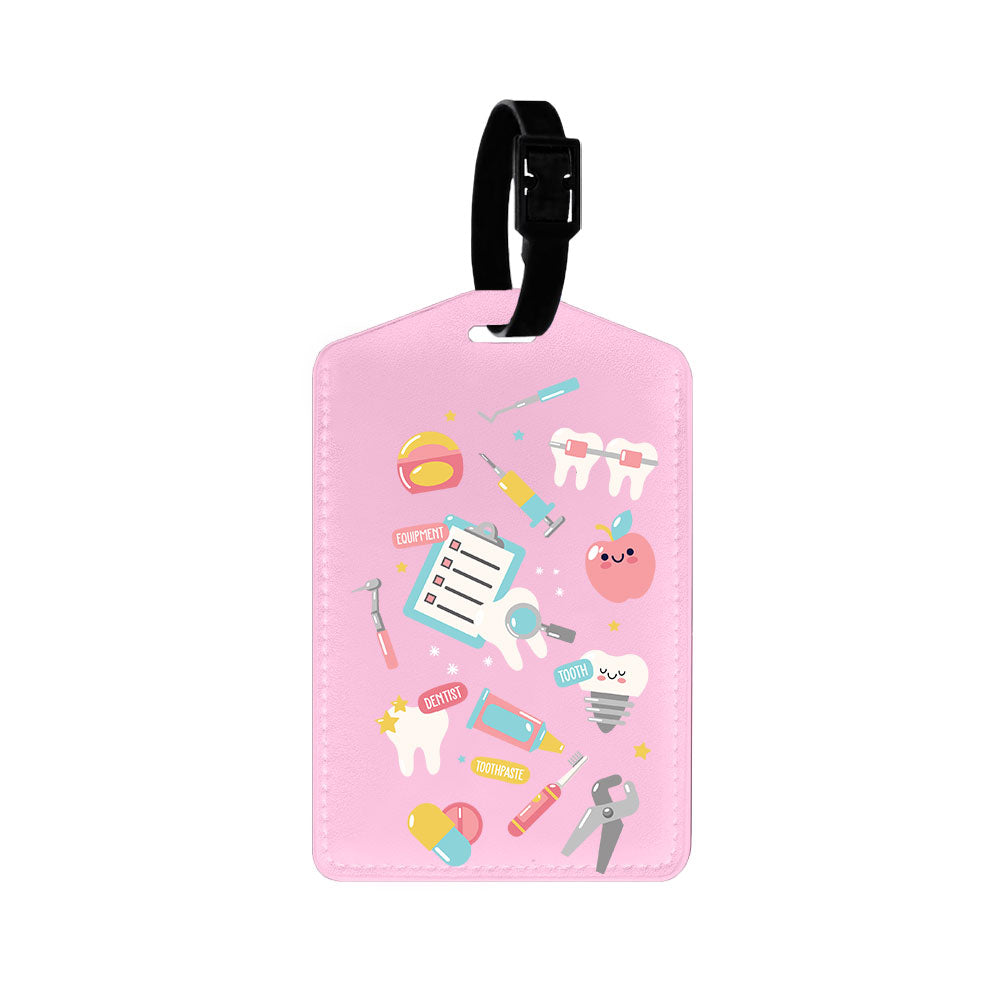 Vegan Leather Bag Tag - Dentist