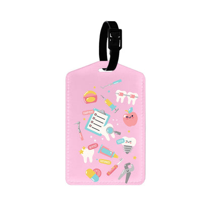 Vegan Leather Bag Tag - Dentist