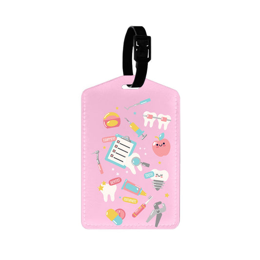 Vegan Leather Bag Tag - Dentist