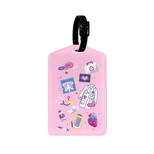 Vegan Leather Bag Tag - Doctor