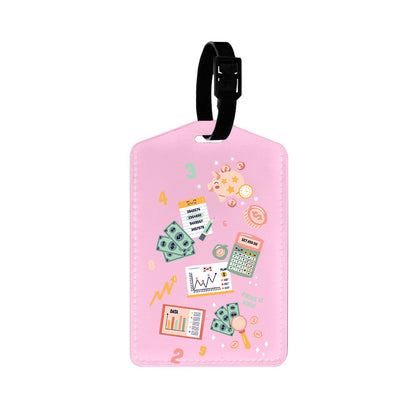 Vegan Leather Bag Tag - Finance