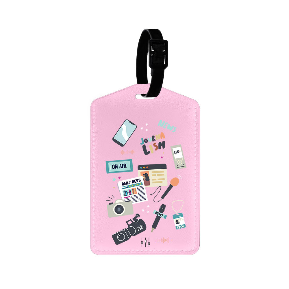 Vegan Leather Bag Tag - Journalism