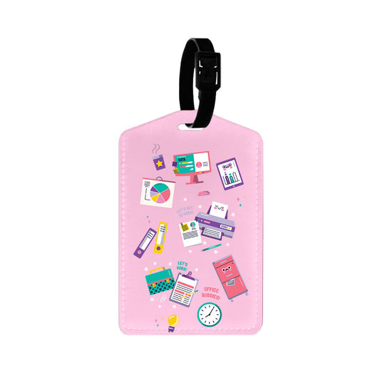 Vegan Leather Bag Tag - Officer