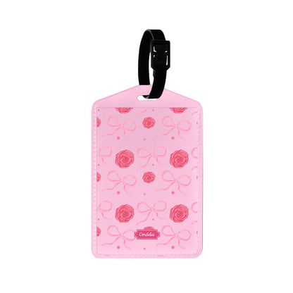 Vegan Leather Bag Tag - Coquette Rose