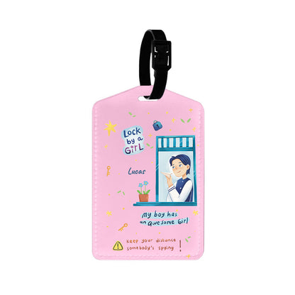 Vegan Leather Bag Tag - Crush Boy (Couple Case)