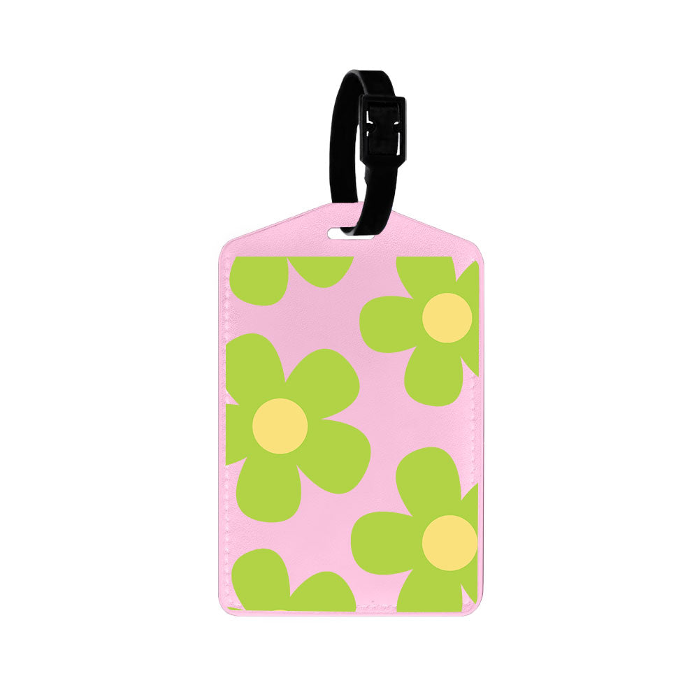 Vegan Leather Bag Tag - Daisy Bloom
