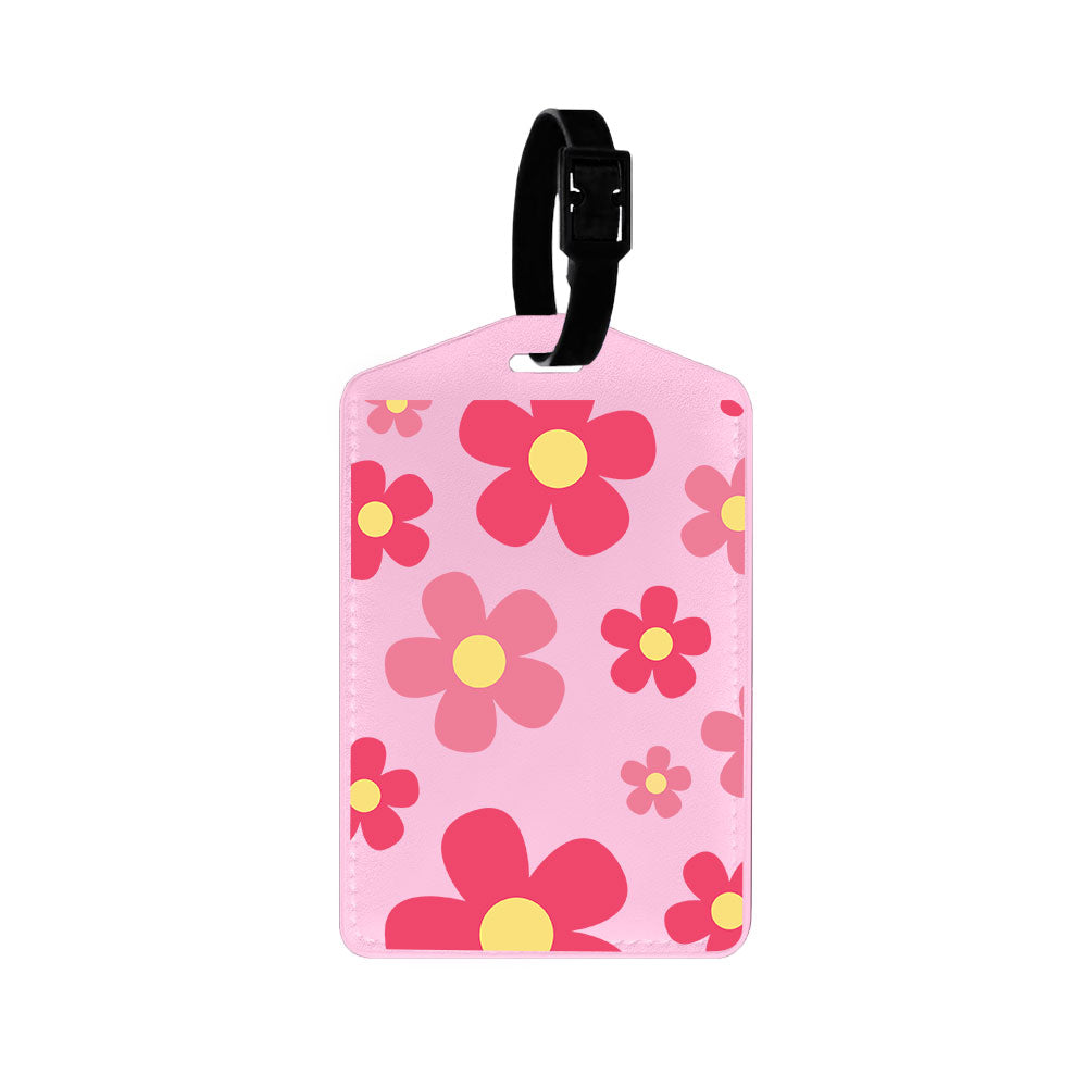 Vegan Leather Bag Tag - Daisy Blush