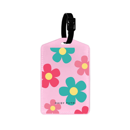 Vegan Leather Bag Tag - Daisy Delight 2.0