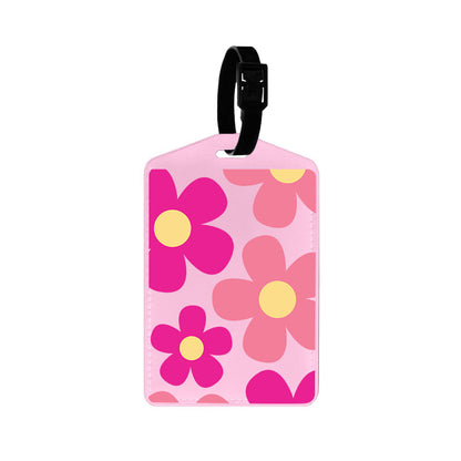 Vegan Leather Bag Tag - Daisy Delight