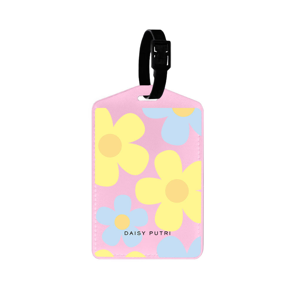 Vegan Leather Bag Tag - Daisy Skies