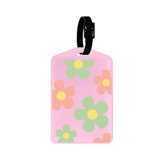 Vegan Leather Bag Tag - Daisy Spring