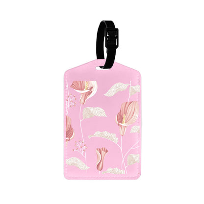 Vegan Leather Bag Tag - Easter Lily