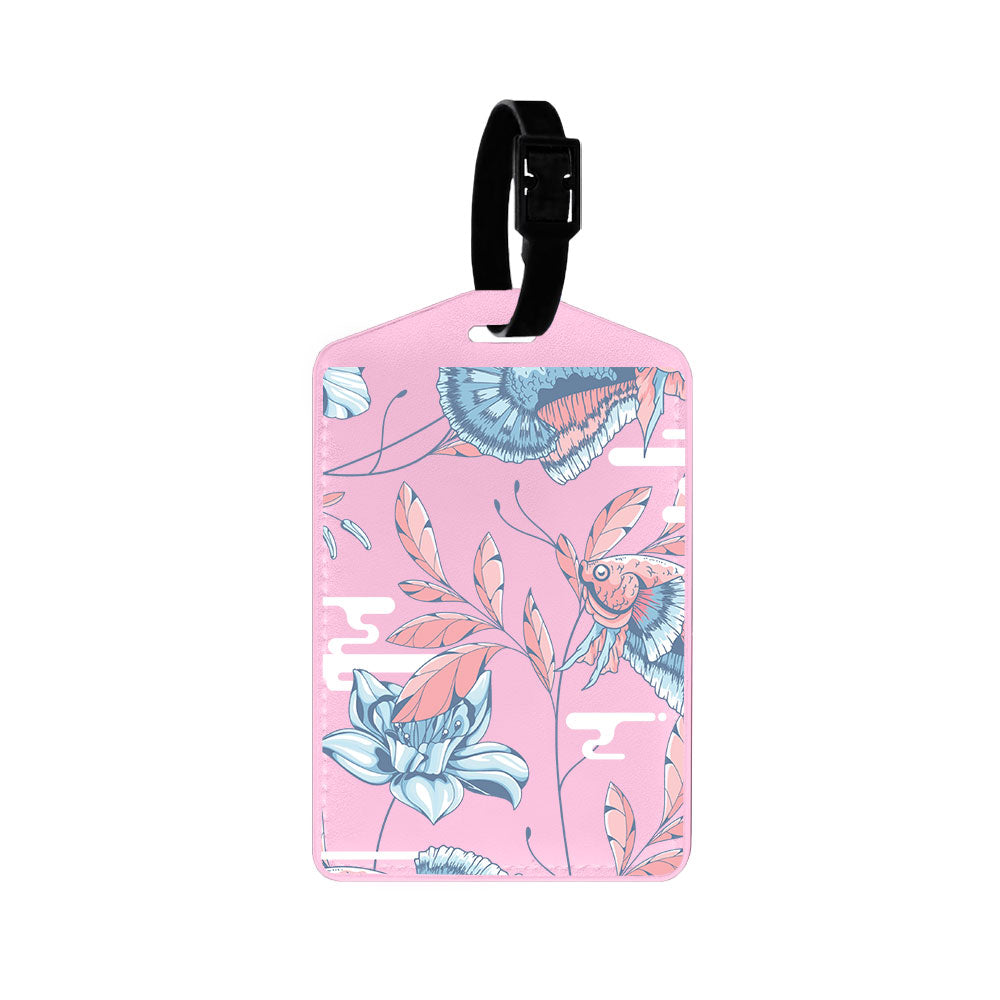 Vegan Leather Bag Tag - Fish & Floral 3.0