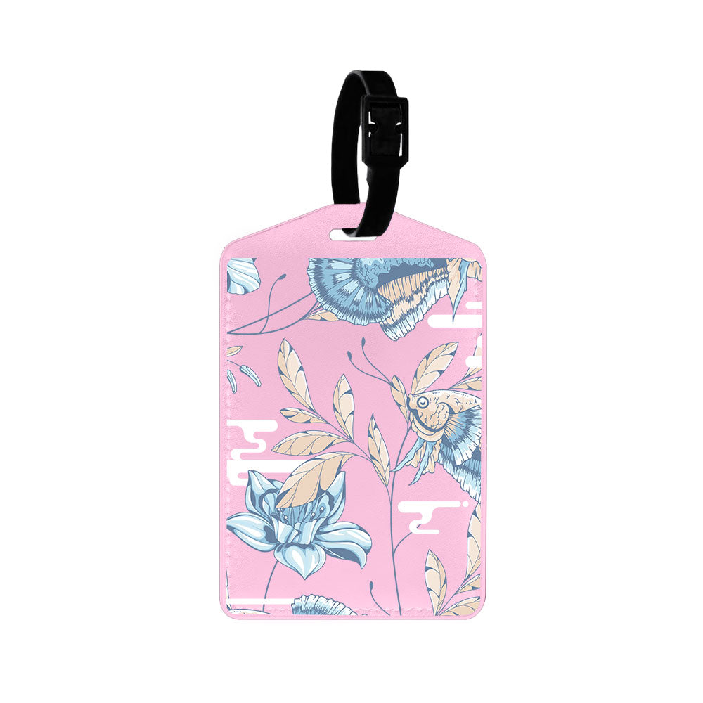 Vegan Leather Bag Tag - Fish & Floral 4.0